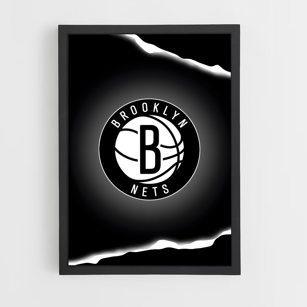 Poster Brooklyn nets symboles – affiche Basketball (vue 2)